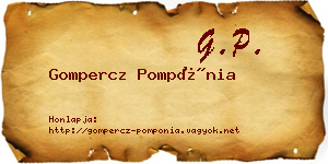 Gompercz Pompónia névjegykártya